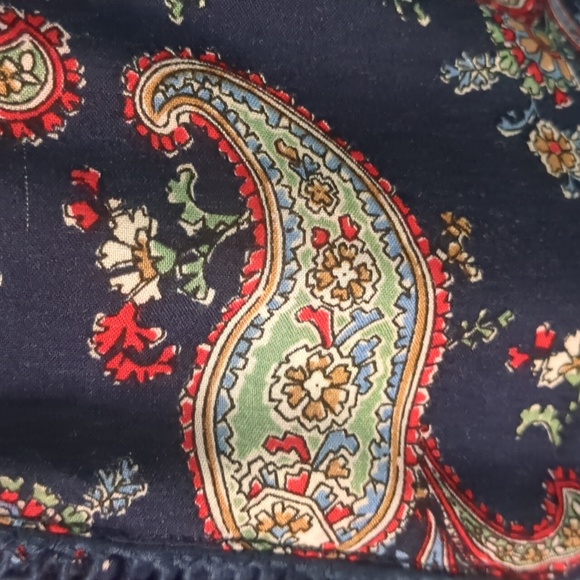 WEEKEND SUZANNE BETRO* boho size 4x blouse navy red white burgundy, detail - Picture 8 of 12